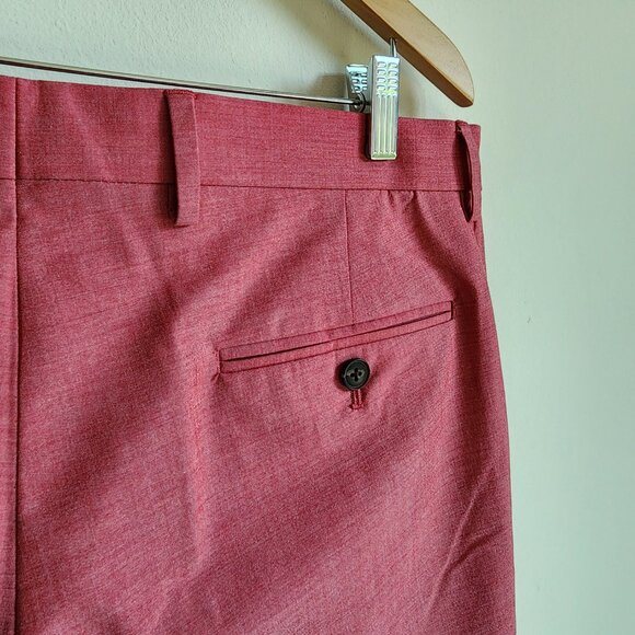 35x30 Rose Pink Pants New Jos A Bank Skinny Fit Pant Polyester Nwt Mens Magenta - Picture 17 of 17